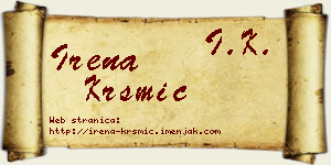 Irena Krsmić vizit kartica